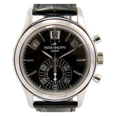 Patek Philippe Platinum Automatic Annual Calendar Chronograph Watch Ref 5960P