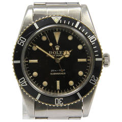 Vintage Rolex Stainless Steel Submariner Automatic Wristwatch Ref. 5508