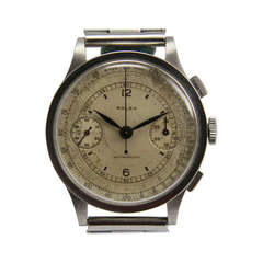 Vintage Rolex Stainless Steel Chronograph Wristwatch Ref 2508 circa 1937