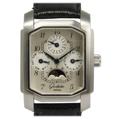 Retro Glashütte Stainless Steel Original Karree Wristwatch Ref 4201010104
