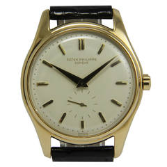 Retro Patek Philippe Yellow Gold Calatrava Chronometer Wristwatch Ref. 2526