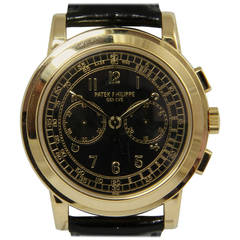 Retro Patek Philippe Yellow Gold Grand Taille Wristwatch Ref 5070 J