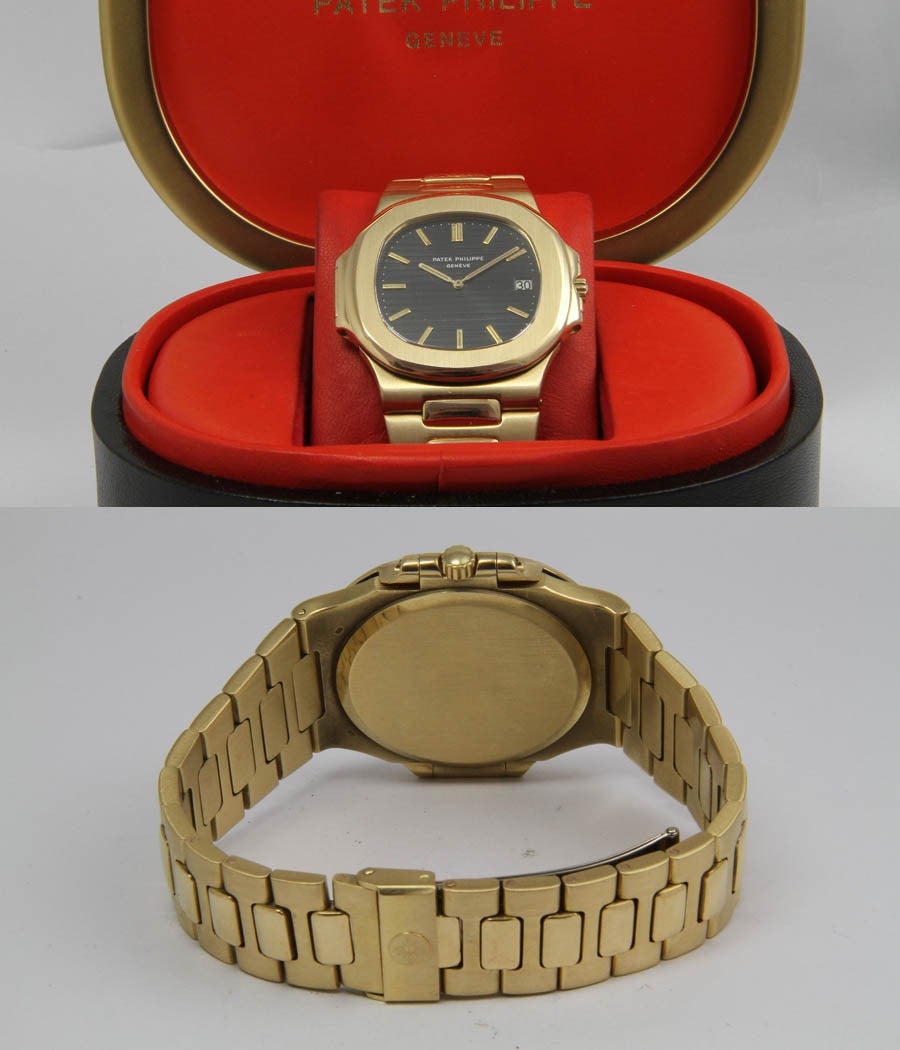 Patek Philippe Yellow Gold Nautilus Automatic Wristwatch Ref 3700 1