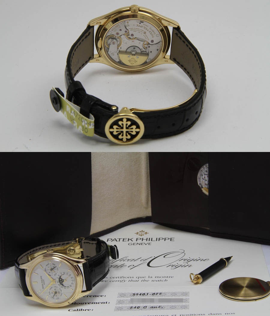 Patek Philippe Yellow Gold Chronometer Automatic Wristwatch Ref  3940 J In Excellent Condition In Munich, Bavaria