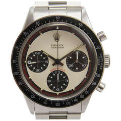 Vintage Rolex Stainless Steel Paul Newman Daytona Cosmograph Wristwatch Ref 6241