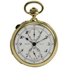 Patek Philippe Yellow Gold Minute Repeater Split Second Chronograph Pocket Watch