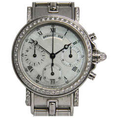 Breguet Lady's White Gold and Diamond Marine Chronograph Wristwatch