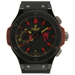 Hublot Ceramic and Stainless Steel Big Bang Manchester United Wristwatch