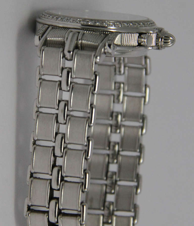Breguet Lady's White Gold and Diamond Marine Chronograph Wristwatch In Excellent Condition In Munich, Bavaria