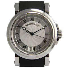 Breguet Stainless Steel Marine Wristwatch with Oversized Date Ref 5817