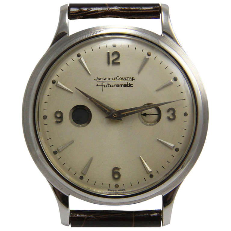 Jaeger-LeCoultre Stainless Steel Futurematic Wristwatch circa 1957