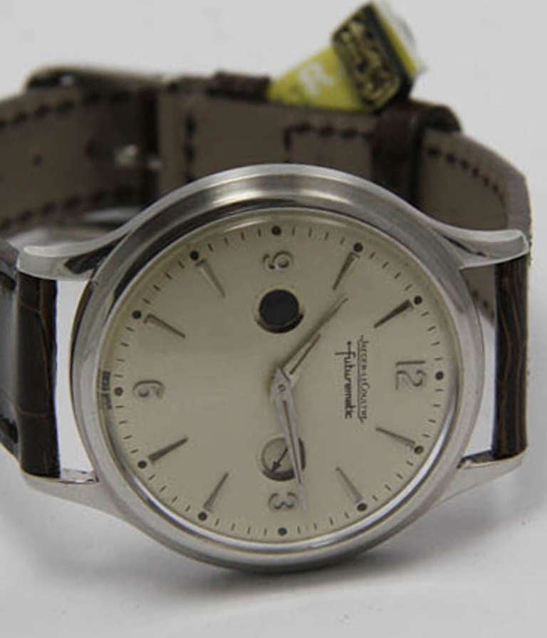 Futurematic Armbanduhr aus Edelstahl von Jaeger-LeCoultre, um 1957 Herren