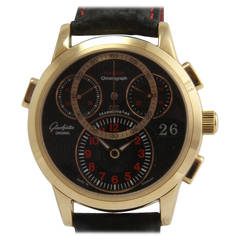 Glashütte Rose Gold Original PanoMatic Chronograph Wristwatch