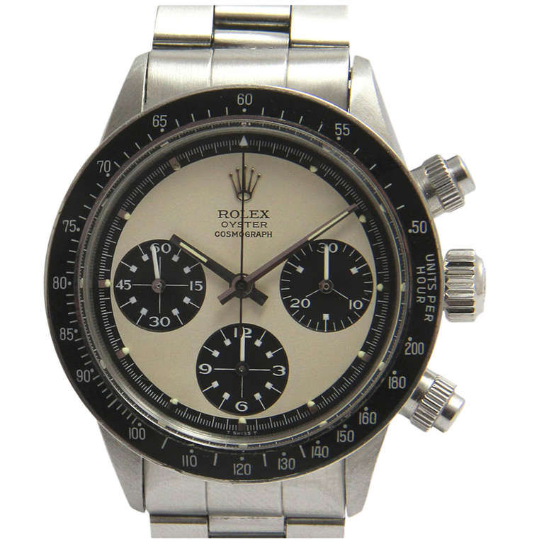 Rolex Stainless Steel Daytona Cosmograph Paul Newman Wristwatch Ref 6263