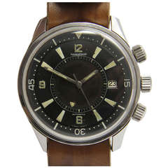Vintage Jaeger-LeCoultre Stainless Steel Memovox Polaris Diver's Alarm Wristwatch