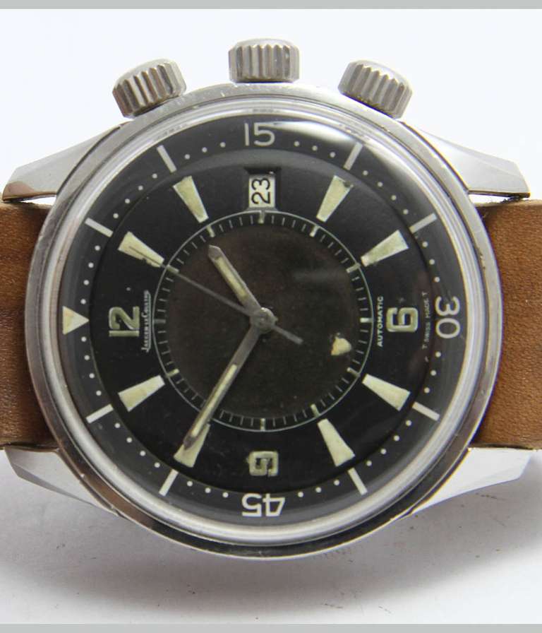 Men's Jaeger-LeCoultre Stainless Steel Memovox Polaris Diver's Alarm Wristwatch
