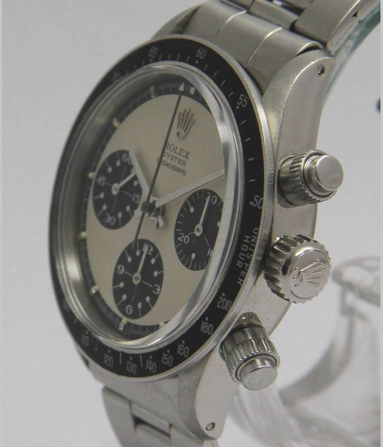 Rolex Stainless Steel Daytona Cosmograph Paul Newman Wristwatch Ref 6263 In Excellent Condition In Munich, Bavaria