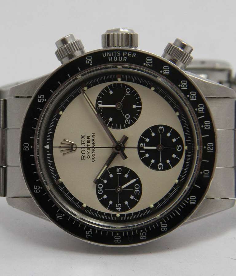 Rolex Stainless Steel Daytona Cosmograph Paul Newman Wristwatch Ref 6263 1