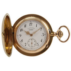 Antique A. Lange & Söhne Rose Gold Hunter Pocket Watch