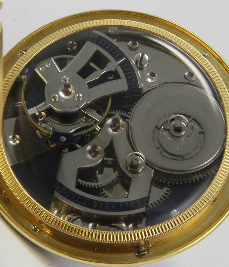 Bovet Fleurier Gelbgold-Taschenuhr im Angebot 5