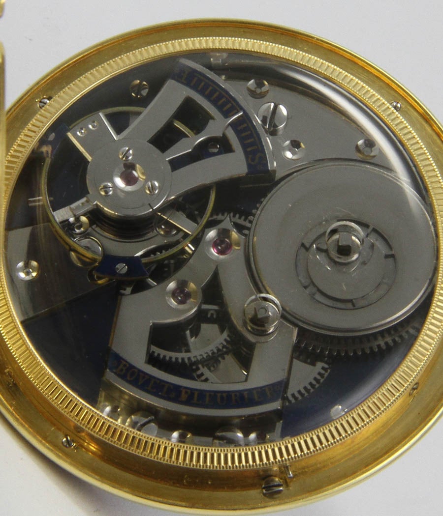 Bovet Fleurier Yellow Gold Pocket Watch For Sale 2