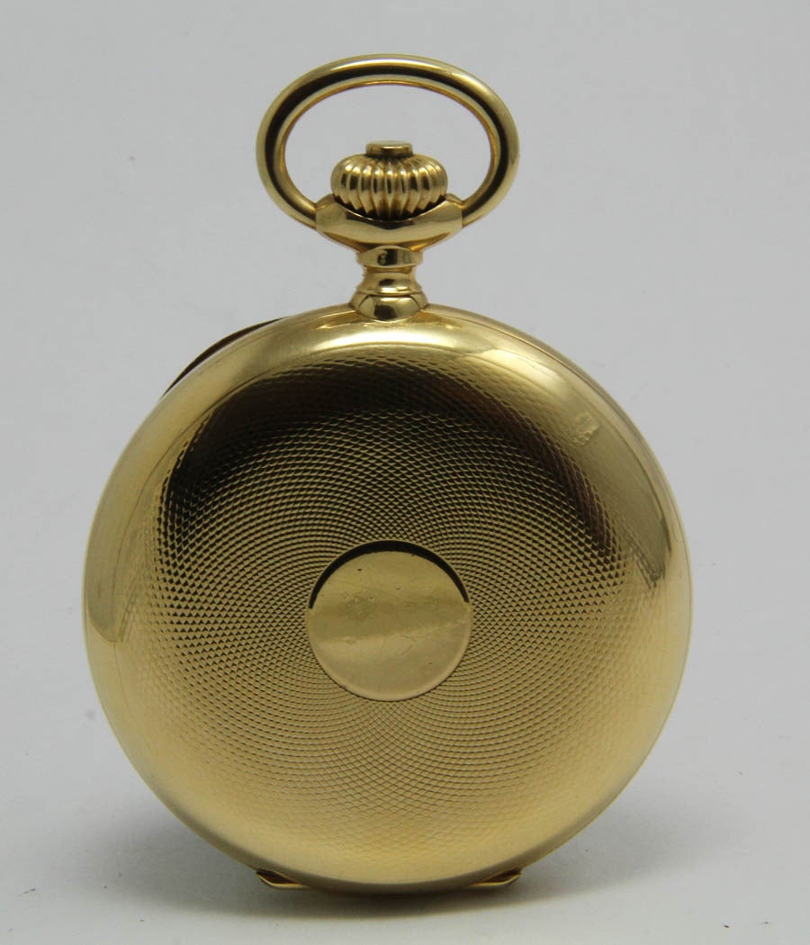 Women's or Men's Patek Philippe Yellow Gold Hunting Case Pocket Watch For Sale