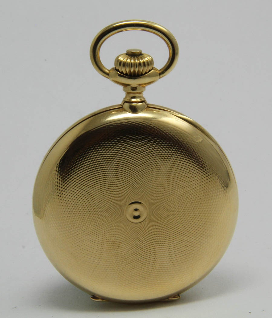 Patek Philippe Yellow Gold Hunting Case Pocket Watch In Excellent Condition For Sale In Munich, Bavaria