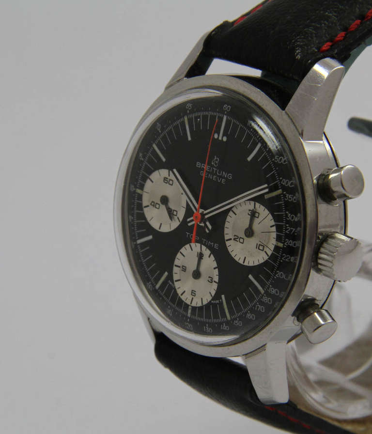 Breitling Stainless Steel Top Time Chronograph Wristwatch circa 1968 In Good Condition In Munich, Bavaria