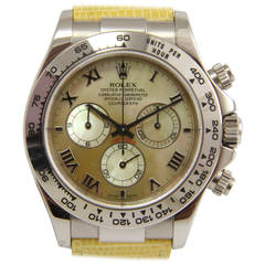 Rolex White Gold Daytona The Beach Wristwatch Ref 116519
