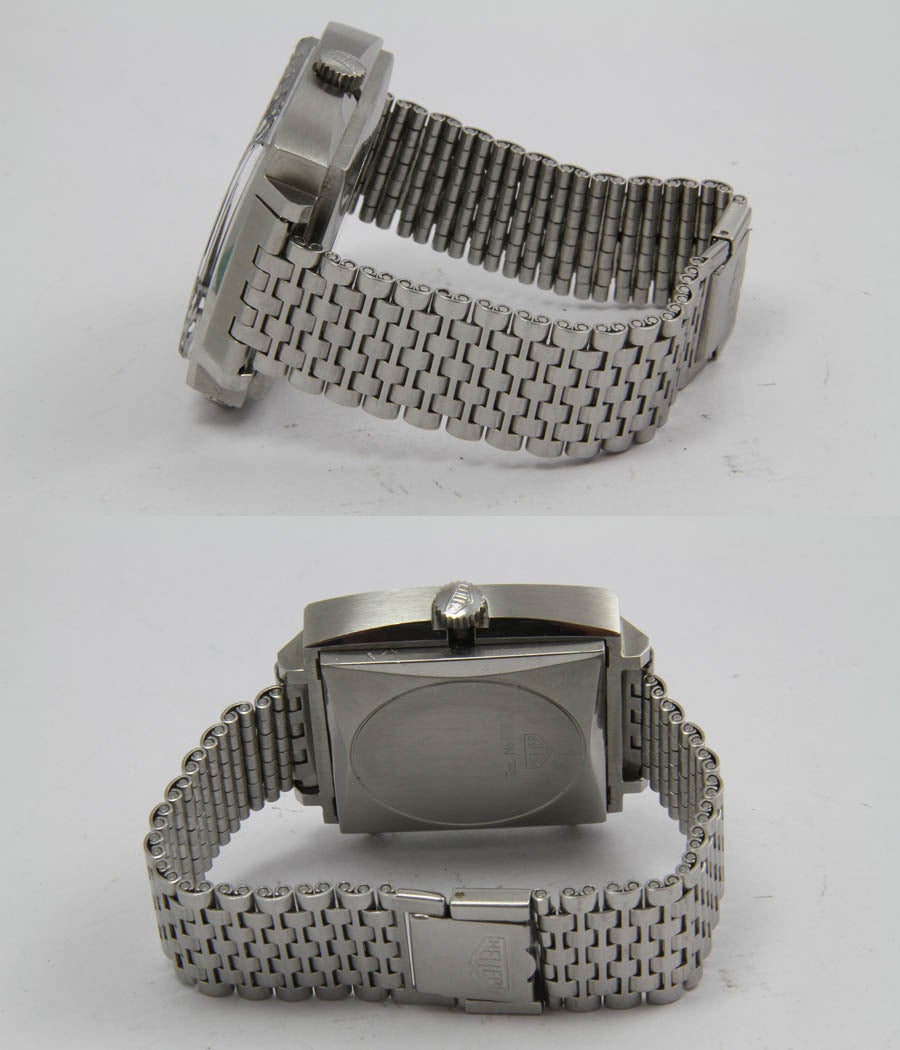 Women's or Men's Heuer Stainless Steel Monaco Steve McQueen Automatic Wristwatch Ref 1133