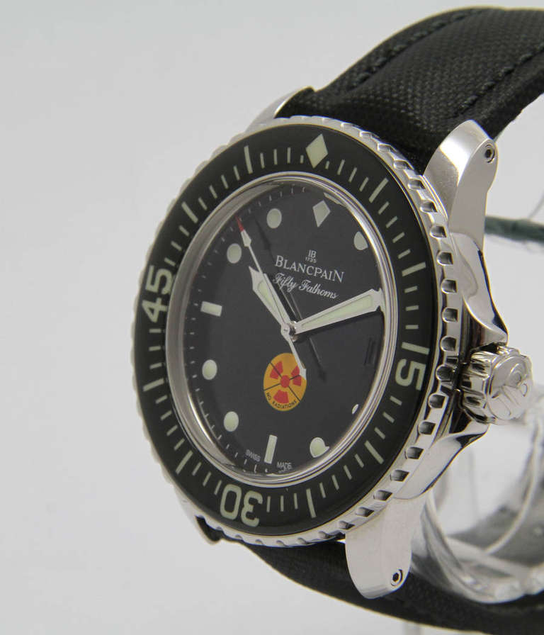 Blancpain Stainless Steel Fifthy Fathoms Diver's Wristwatch In New Condition In Munich, Bavaria