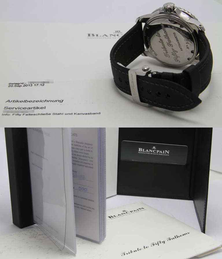 Blancpain Stainless Steel Fifthy Fathoms Diver's Wristwatch 2
