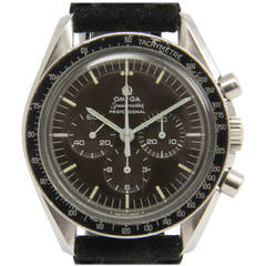Used Omega Stainless Steel Speedmaster Chronograph Wristwatch Ref 145022