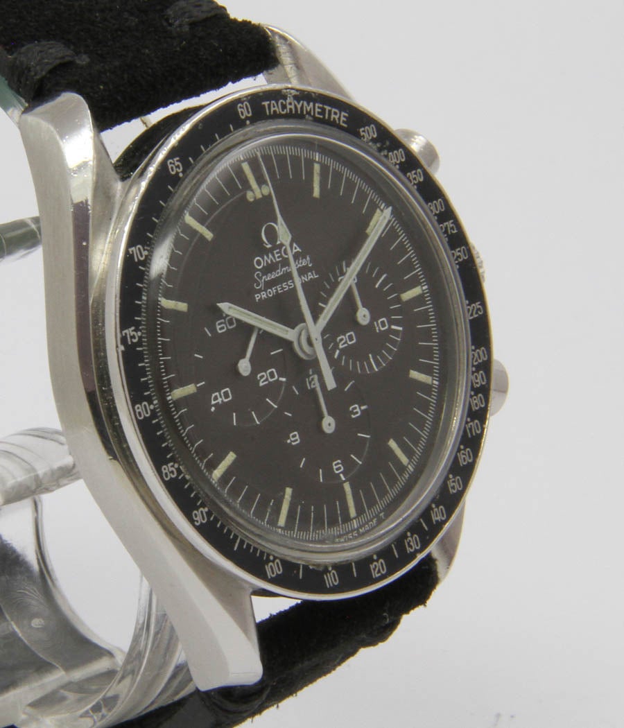 Omega Stainless Steel Speedmaster Chronograph Wristwatch Ref 145022