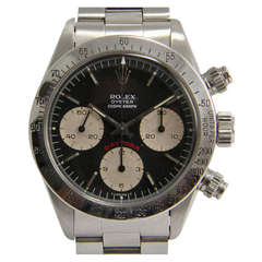 Vintage Rolex Stainless Steel Cosmograph Daytona Wristwatch Ref 6265