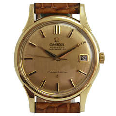 Vintage Omega Yellow Gold Constellation Wristwatch