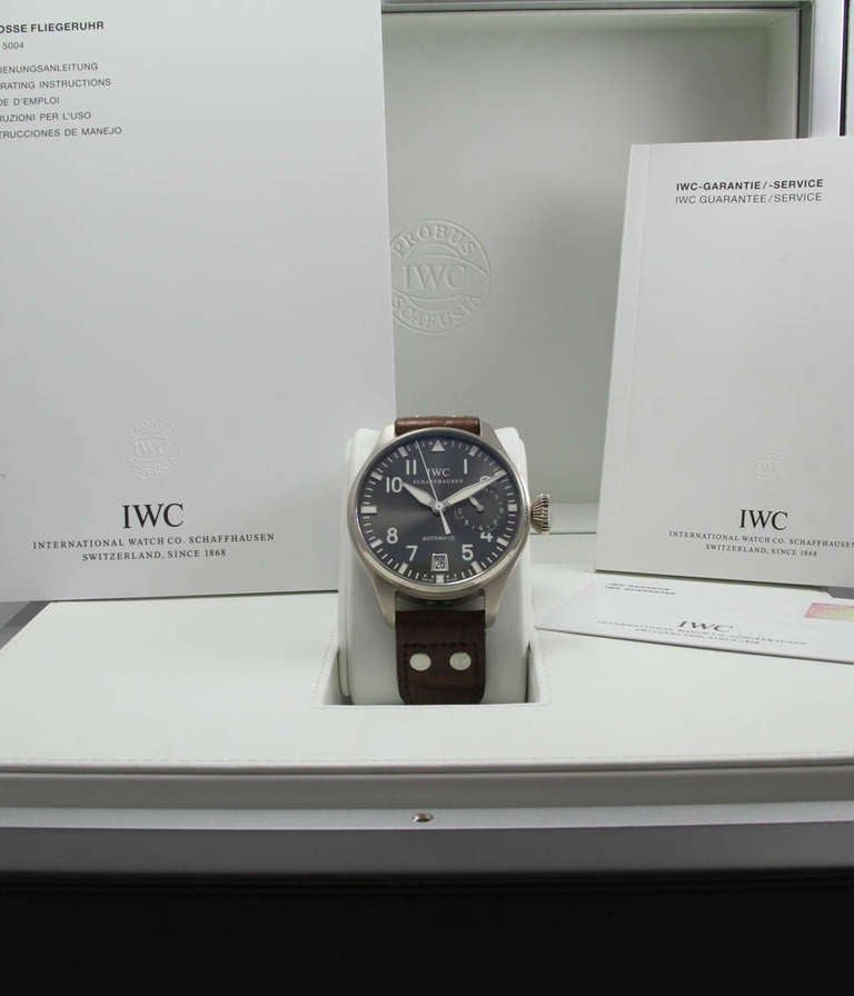 IWC White Gold Fliegeruhr Big Pilot Wristwatch 1