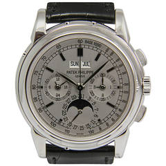 Patek Philippe White Gold Chronometer Wristwatch Ref 5970 G