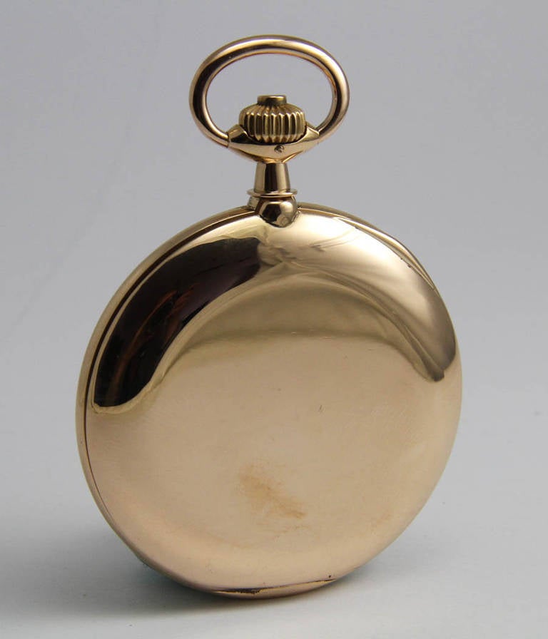 A. Lange & Sohne Rose Gold Hunter Cased Pocket Watch circa 1908 2