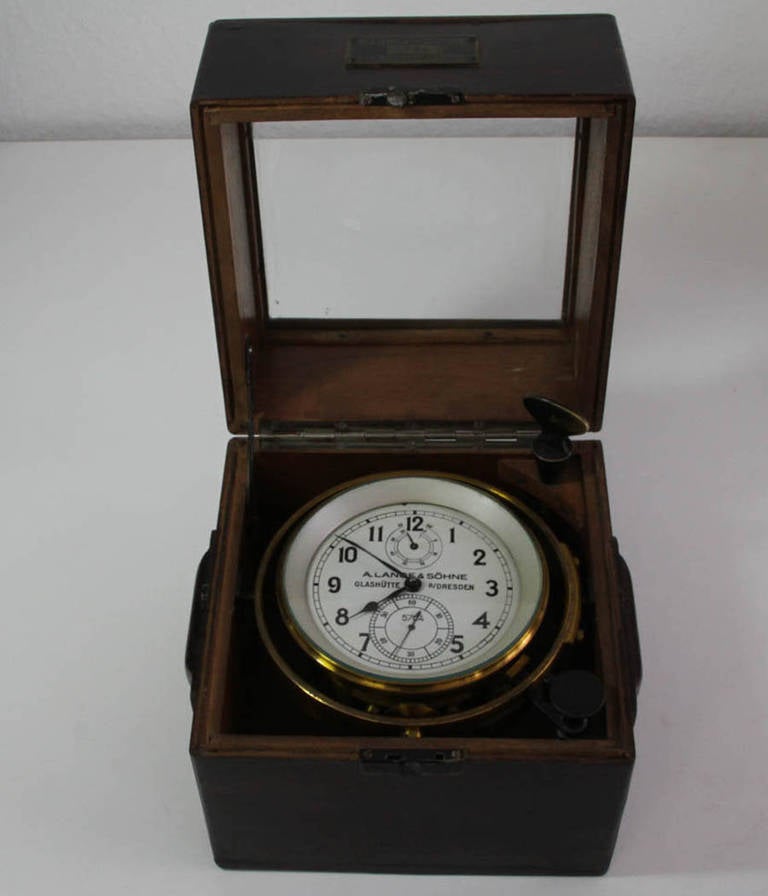 A. Lange & Sohne Deck-Chronometer circa 1940s In Excellent Condition For Sale In Munich, Bavaria