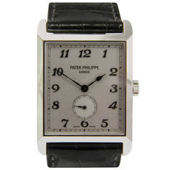 Patek Philippe White Gold Rectangulaire Wristwatch Ref 5109 J