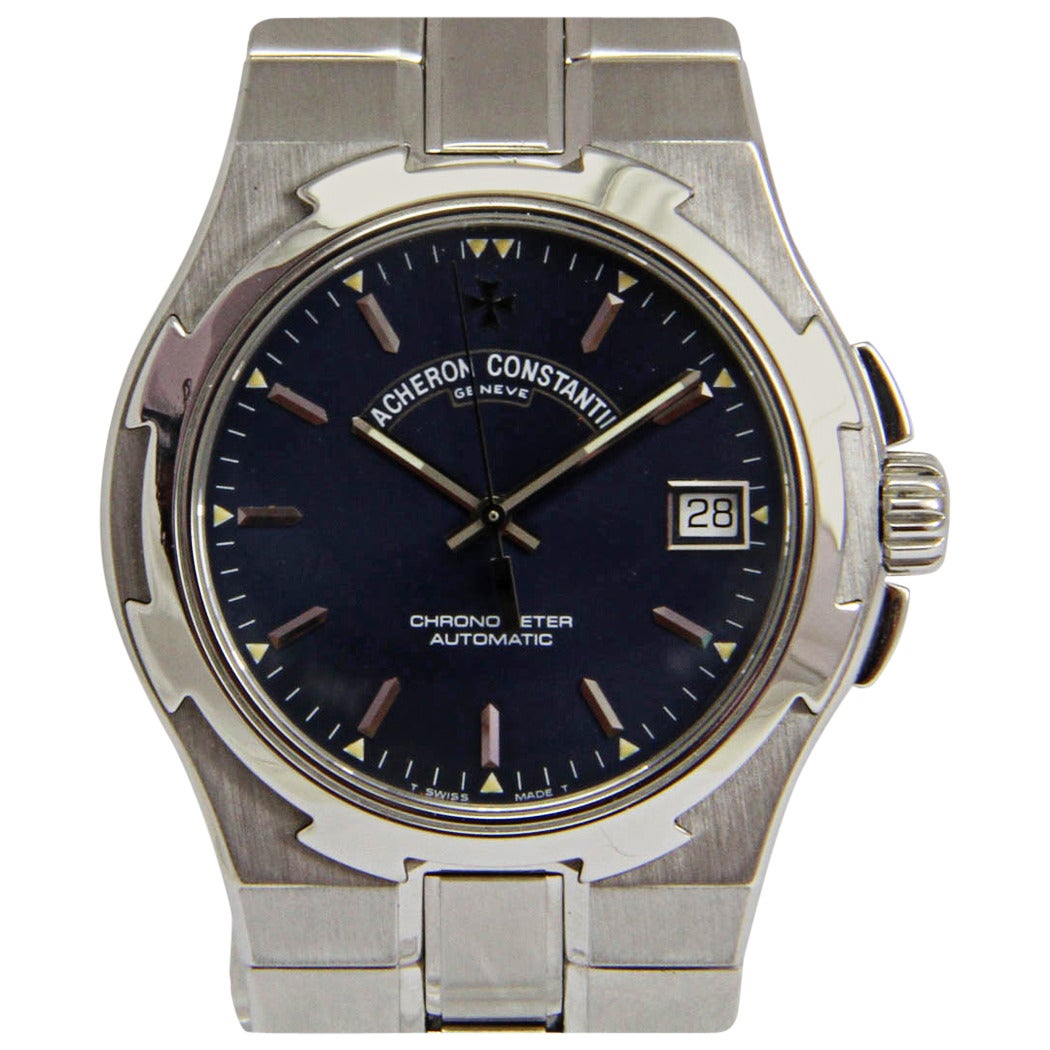 Vacheron Constantin Stainless Steel Overseas Wristwatch Ref 42042 For Sale