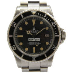 Retro Rolex Stainless Steel COMEX Sea Dweller Wristwatch Ref 1665