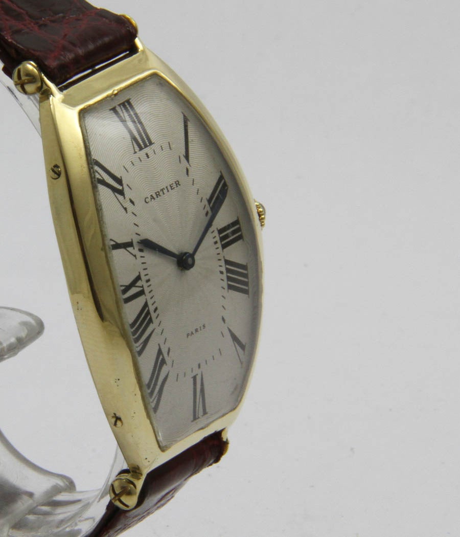 Cartier Yellow Gold Tonneau Wristwatch