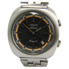 Used Longines Stainless Steel Conquest Wristwatch circa 1970s