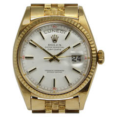Retro Rolex Yellow gold Day Date Automatic Chronometer Wristwatch Ref 1803