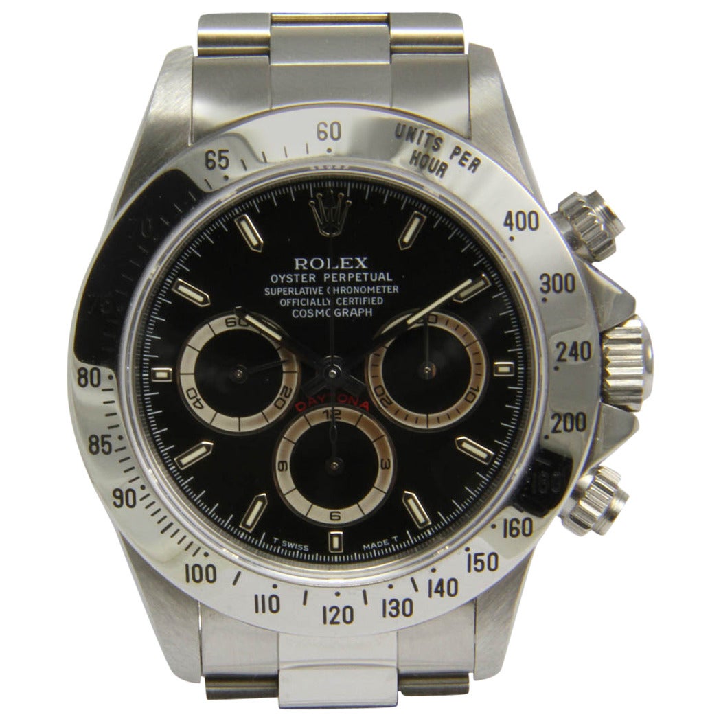 Rolex Stainless Steel Daytona Automatic Wristwatch Ref 16520 For Sale