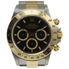 Retro Rolex Yellow Gold Stainless Steel Daytona Automatic Wristwatch Ref 16523