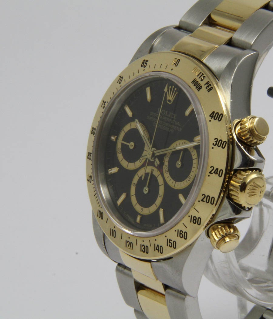 Rolex Yellow Gold Stainless Steel Daytona Automatic Wristwatch Ref 16523 In Excellent Condition For Sale In Munich, Bavaria