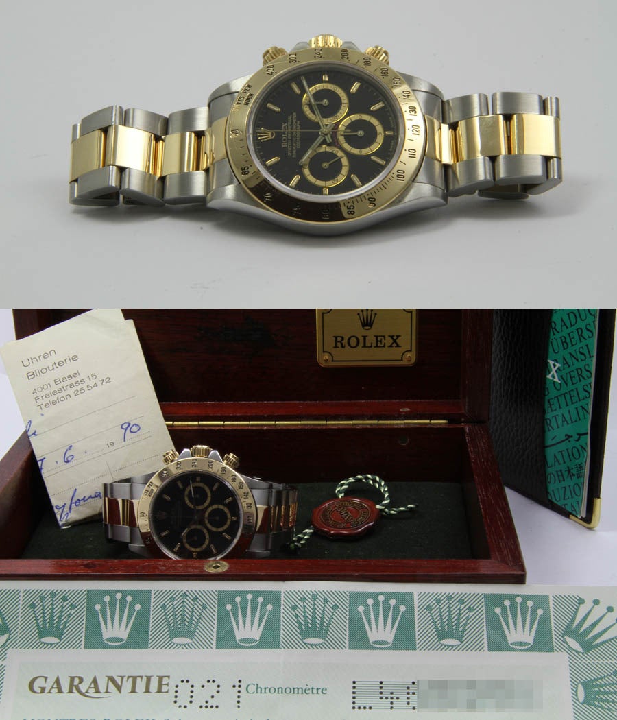 Rolex Yellow Gold Stainless Steel Daytona Automatic Wristwatch Ref 16523 For Sale 1
